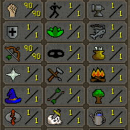 Combate à distância/Corpo-a-Corpo pure - sem email conjunto - 40 Ataque, 90 Força, 1 Defesa, 90 Combate à distância - #OSRS77 treinados à mão 1